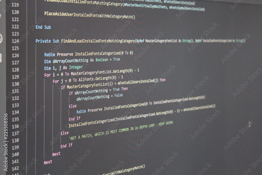 Wall mural visual basic code listing