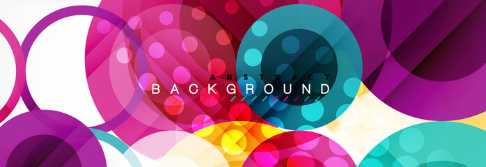 Overlapping circles design background