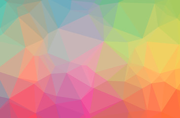 Illustration of beautiful orange low poly background.