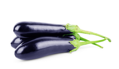 Eggplant Isolated with clipping path on a white background