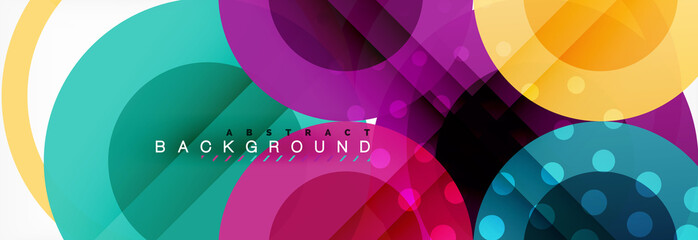 Obraz premium Overlapping circles design background