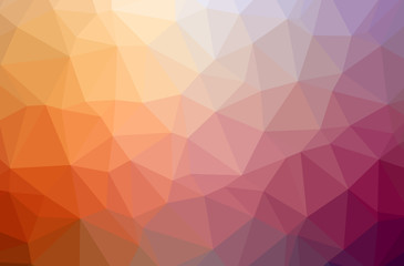 Illustration of beautiful orange low poly background.