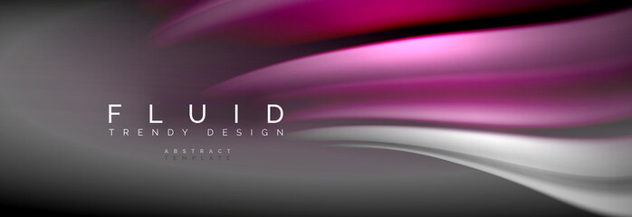Fluid color wave line background. Trendy abstract layout template for business or technology presentation, internet poster or web brochure cover, wallpaper