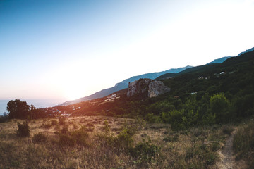 A beautiful mountain landscape.