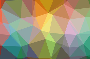 Illustration of beautiful orange low poly background.