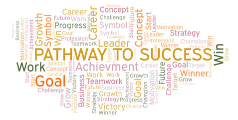 Obraz premium Pathway To Success word cloud.
