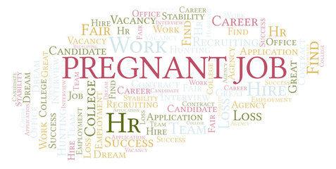Pregnant Job word cloud.