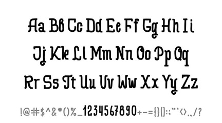 Hand drawn typeface set isolated on white. Vector logo font. Typography alphabet for your designs: logo, typeface, card, wedding invitation.