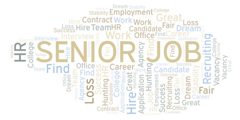 Obraz premium Senior Job word cloud.