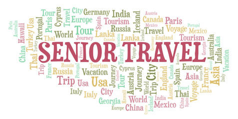 Senior Travel word cloud.