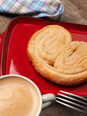 Organic pastry on a ceramic plate