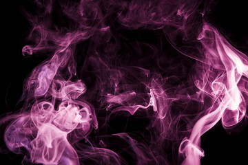 Purple smoke on black background