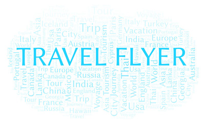 Obraz premium Travel Flyer word cloud.