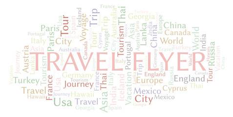 Travel Flyer word cloud.
