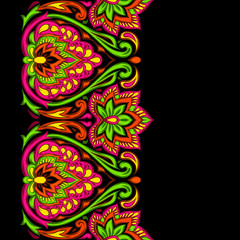 Indian ethnic seamless pattern.