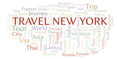Obraz premium Travel New York word cloud.