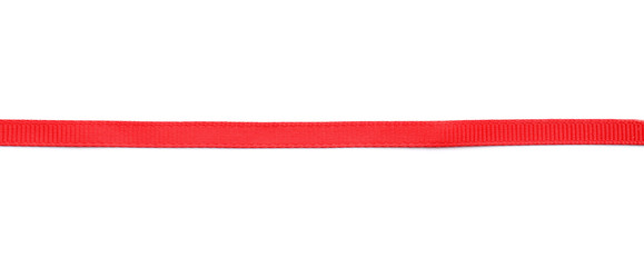 Obraz premium Red ribbon on white background