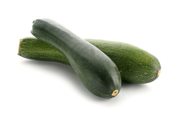 Fresh zucchini isolated on white
