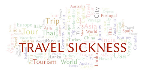 Travel Sickness word cloud.