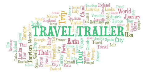 Travel Trailer word cloud.