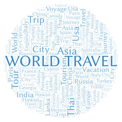 World Travel word cloud.