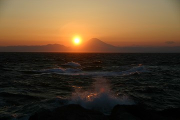 mt.fuji　夕日