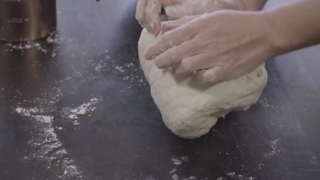 kneading yeast dough