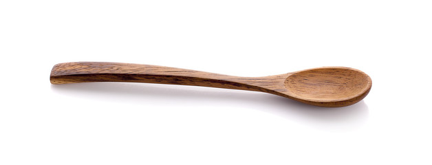 wooden spoon isolated on white background