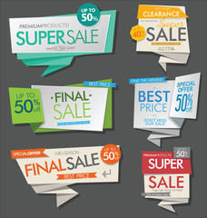 Modern sale banners and labels collection