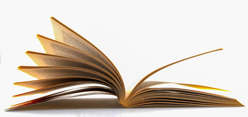 Open book isolated on white