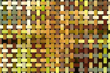 Rattan woven mat pattern, background or texture for design.