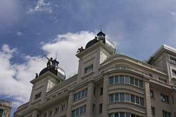 Fototapeta na wymiar Buildings in the city of Madrid, Spain