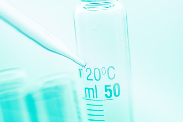 Medical science laboratory glassware