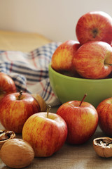 Bright ripe apples