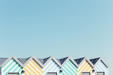 Top roof of the beach huts