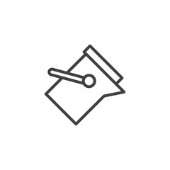 Fill tool outline icon. linear style sign for mobile concept and web design. Paint Bucket simple line vector icon. Symbol, logo illustration. Pixel perfect vector graphics
