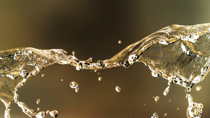Water splashing in inversion as an abstract background