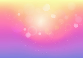 Vector illustration of pastel color abstract background with bokeh
