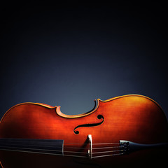 Cello on black background with copy space for classical music album or cd cover © Brian Jackson