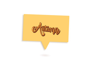Autumn handwritten lettering with decoration. Vector illustration.