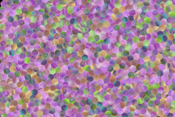 Hexagon strip colorful pattern, texture for design background.