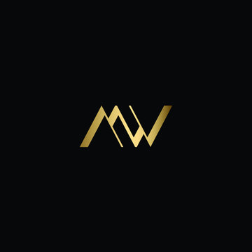 Abstract Letter MW Logo Design Using Letter M W