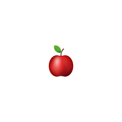 Vector ilustration. red apple on white background
