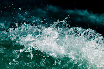 Stormy waves in the ocean as a background