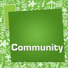 Community Business Symbols Texture Green Squares 