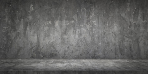 Concrete Wall Product Placement Background Modern Room with Floor