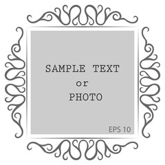 Frame with celtic motives. Vector illustration isolated on white background.