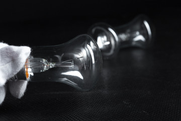 edison bulb close up.