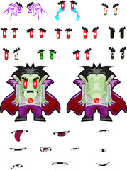 Vampire Cartoon Style with customizable face