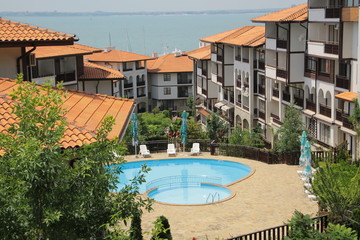 Beautiful view. Wonderful Bulgaria. Traveling around the world. Sea town.